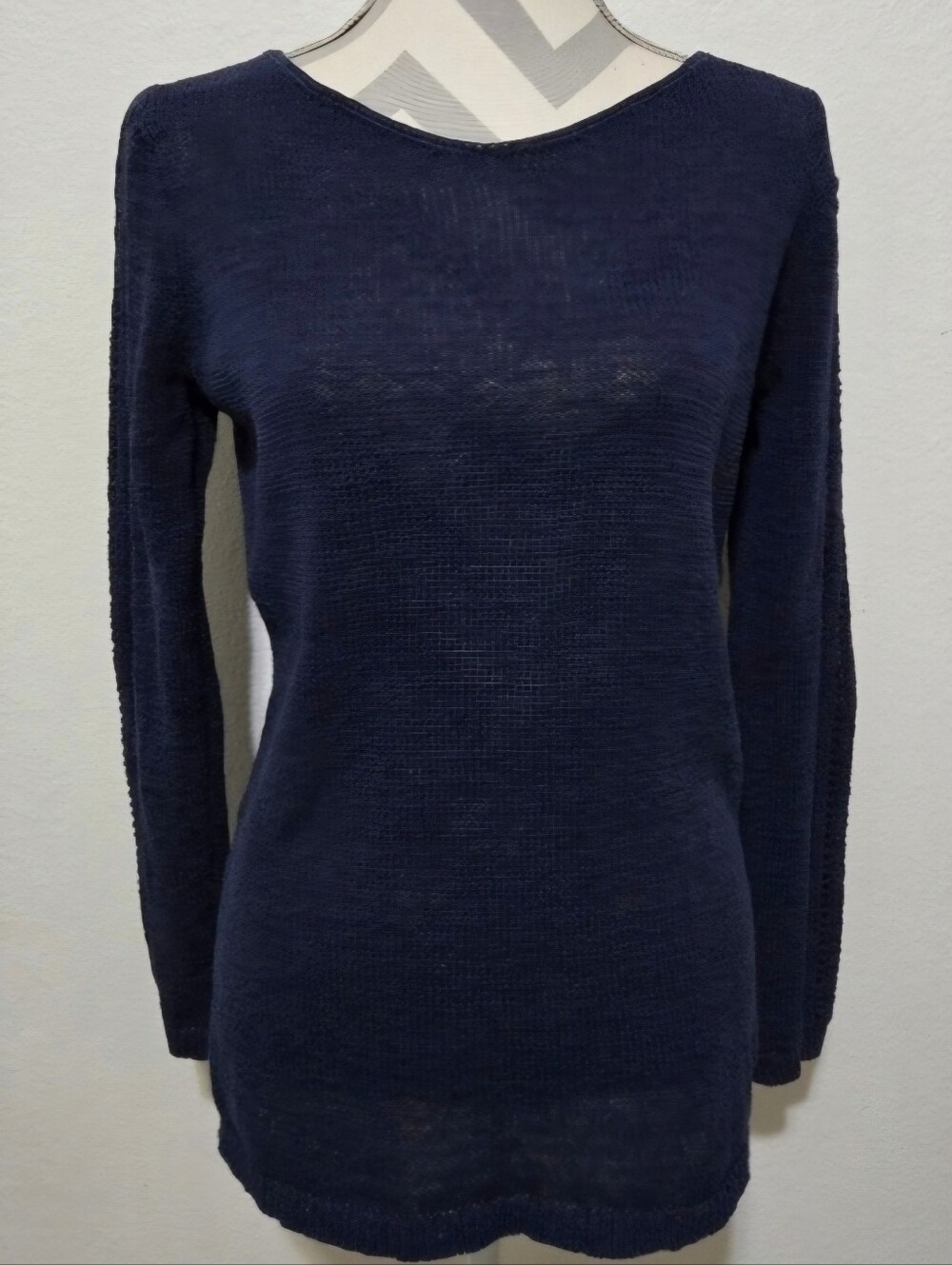 RACHEL ZOE Blue Sweater Karla Knit Long Sleeve Size Large